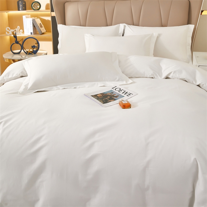 91家纺网 家纺一手货源 找家纺 安力森/诚臻酒店用品 2025新款酒店宾馆民宿60s全棉纯棉贡缎四件套 60*80全棉贡缎