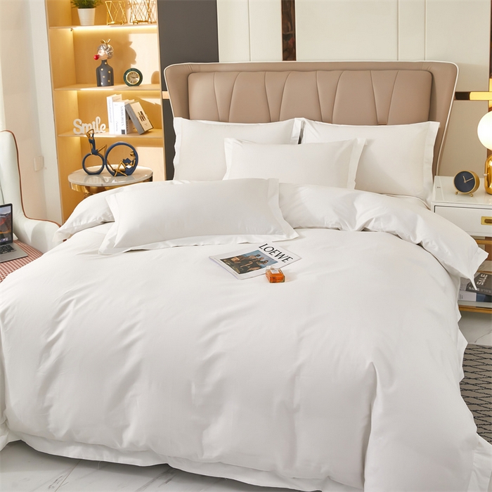 91家纺网 家纺一手货源 找家纺 安力森/诚臻酒店用品 2025新款酒店宾馆民宿60s全棉纯棉贡缎四件套 60*40全棉贡缎