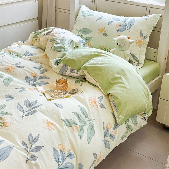 91家纺网 家纺一手货源 找家纺 西域种棉人·千百笠 2025新款全棉纯棉六件套大学生宿舍100%新疆棉花被子被褥一整套枕头床垫三件套 梦幻香叶