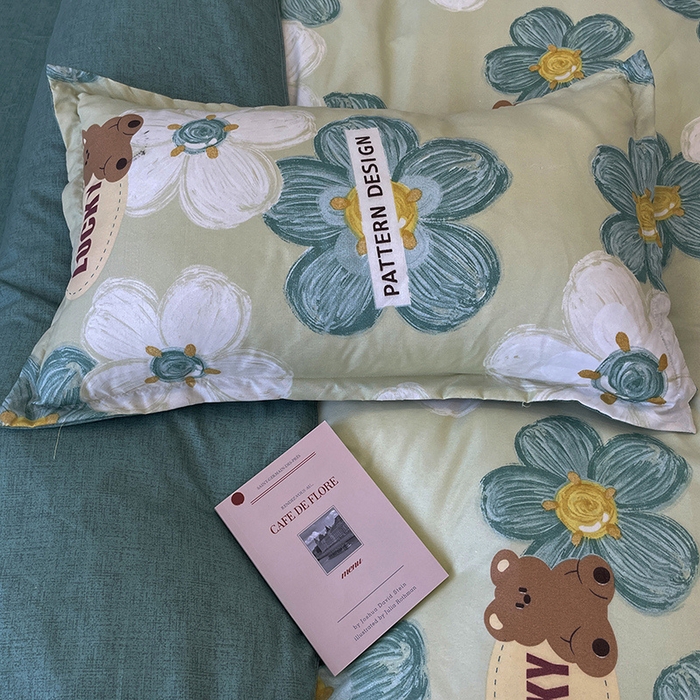 91家纺网 家纺一手货源 找家纺 （总）贝扬思 2022新款亲肤印花棉美棉芦荟棉四件套