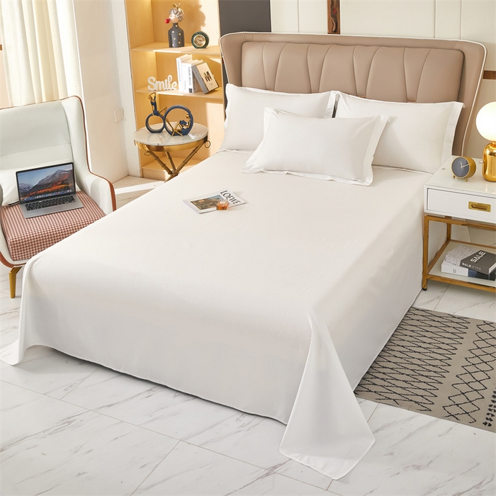 91家纺网 家纺一手货源 找家纺 安力森/诚臻酒店用品 2025新款酒店宾馆民宿60s全棉纯棉贡缎四件套 80*80全棉贡缎