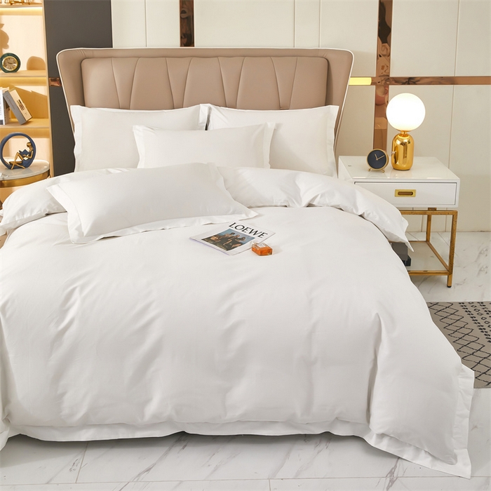 91家纺网 家纺一手货源 找家纺 安力森/诚臻酒店用品 2025新款酒店宾馆民宿60s全棉纯棉贡缎四件套 60*40全棉贡缎