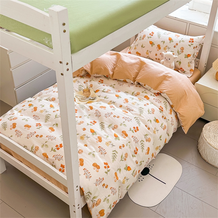 91家纺网 家纺一手货源 找家纺 西域种棉人·千百笠 2025新款全棉纯棉六件套大学生宿舍100%新疆棉花被子被褥一整套枕头床垫三件套 蘑菇花园