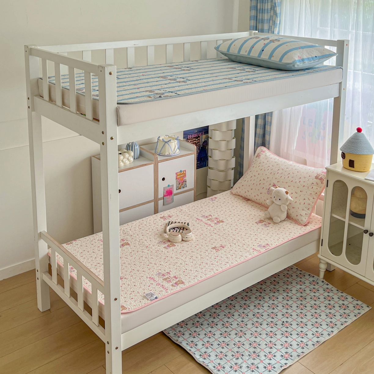 91家纺网 家纺一手货源 找家纺 沐纯家居 2025新款学生款双面纯棉棉花床盖三件套 安妮