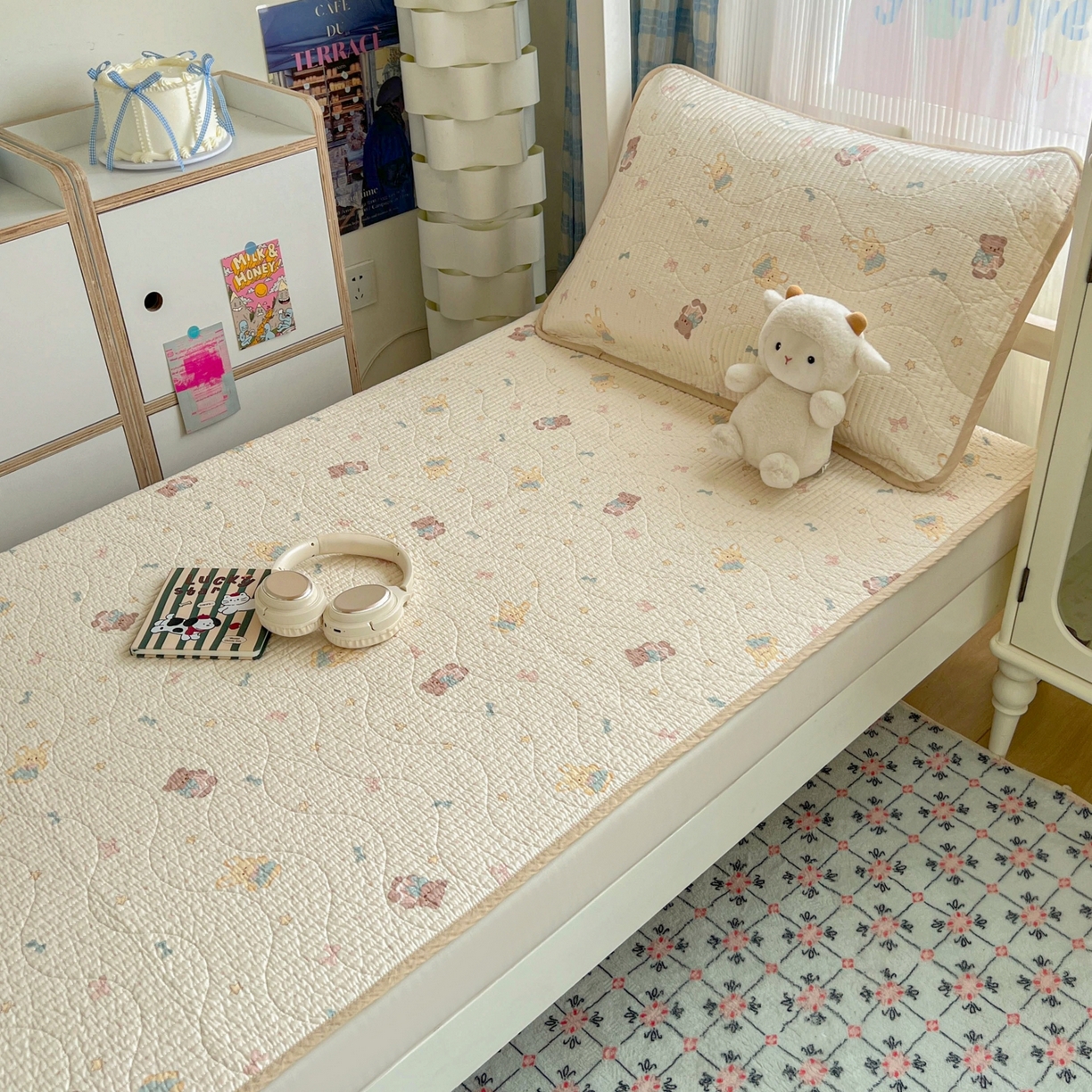 91家纺网 家纺一手货源 找家纺 （总）沐纯家居 2025新款学生款双面纯棉棉花床盖三件套