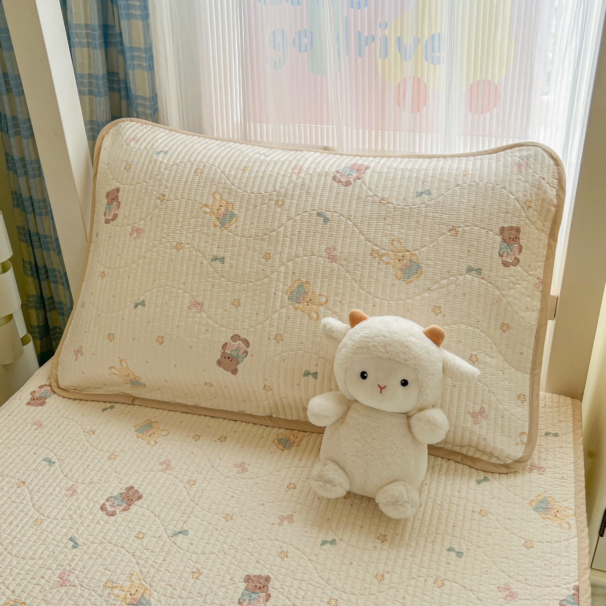 91家纺网 家纺一手货源 找家纺 （总）沐纯家居 2025新款学生款双面纯棉棉花床盖三件套