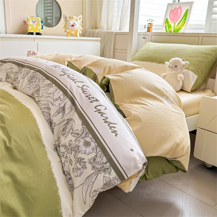 91家纺网 家纺一手货源 找家纺 西域种棉人·千百笠 2025新款全棉纯棉六件套大学生宿舍100%新疆棉花被子被褥一整套枕头床垫三件套 魔法花园