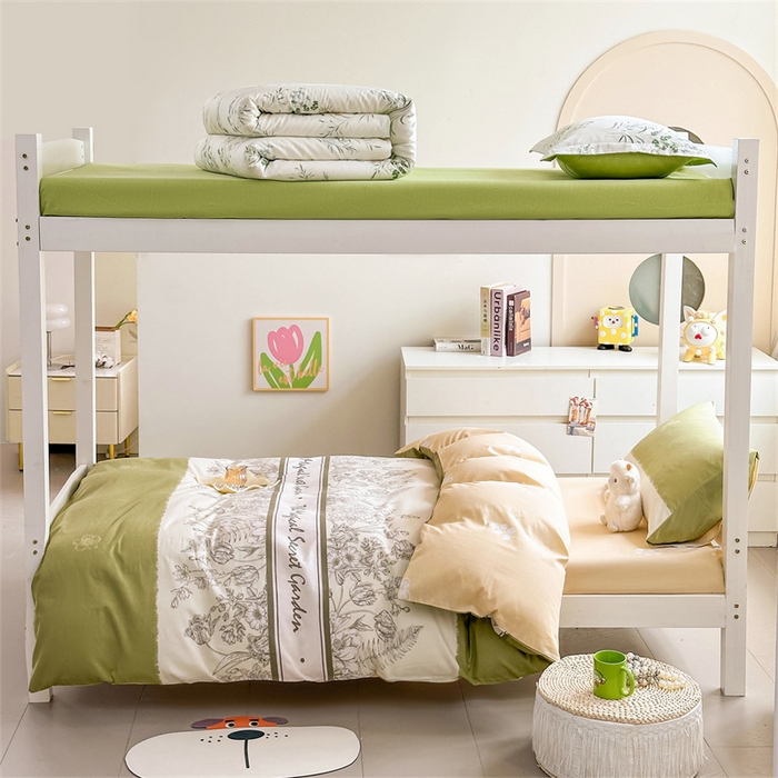 91家纺网 家纺一手货源 找家纺 西域种棉人·千百笠 2025新款全棉纯棉六件套大学生宿舍100%新疆棉花被子被褥一整套枕头床垫三件套 魔法花园