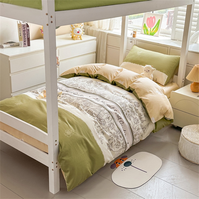 91家纺网 家纺一手货源 找家纺 西域种棉人·千百笠 2025新款全棉纯棉六件套大学生宿舍100%新疆棉花被子被褥一整套枕头床垫三件套 魔法花园