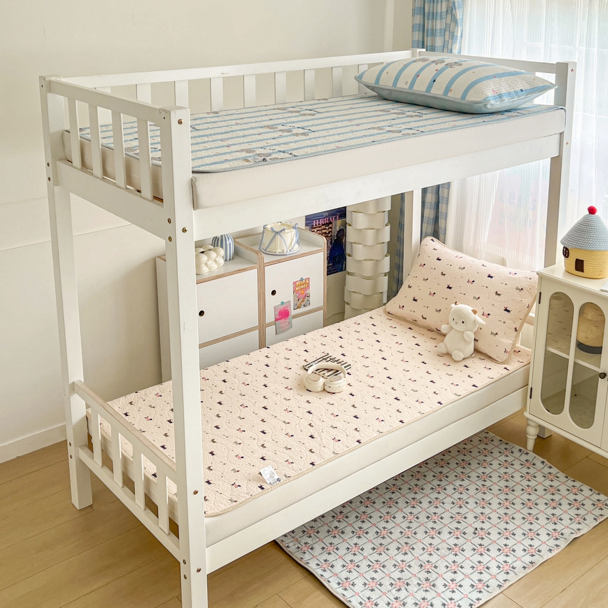 91家纺网 家纺一手货源 找家纺 沐纯家居 2025新款学生款双面纯棉棉花床盖三件套 幸运狗