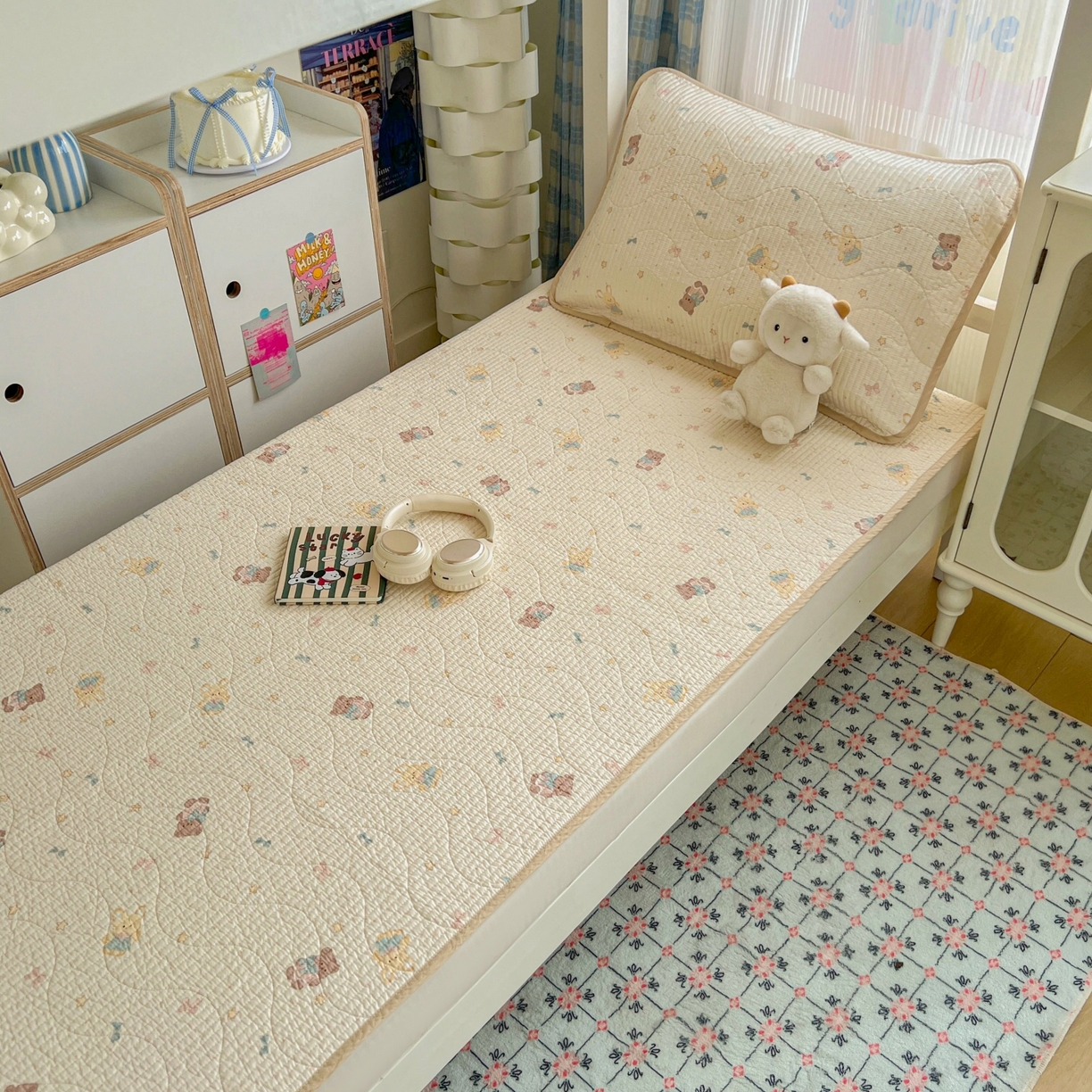 91家纺网 家纺一手货源 找家纺 （总）沐纯家居 2025新款学生款双面纯棉棉花床盖三件套