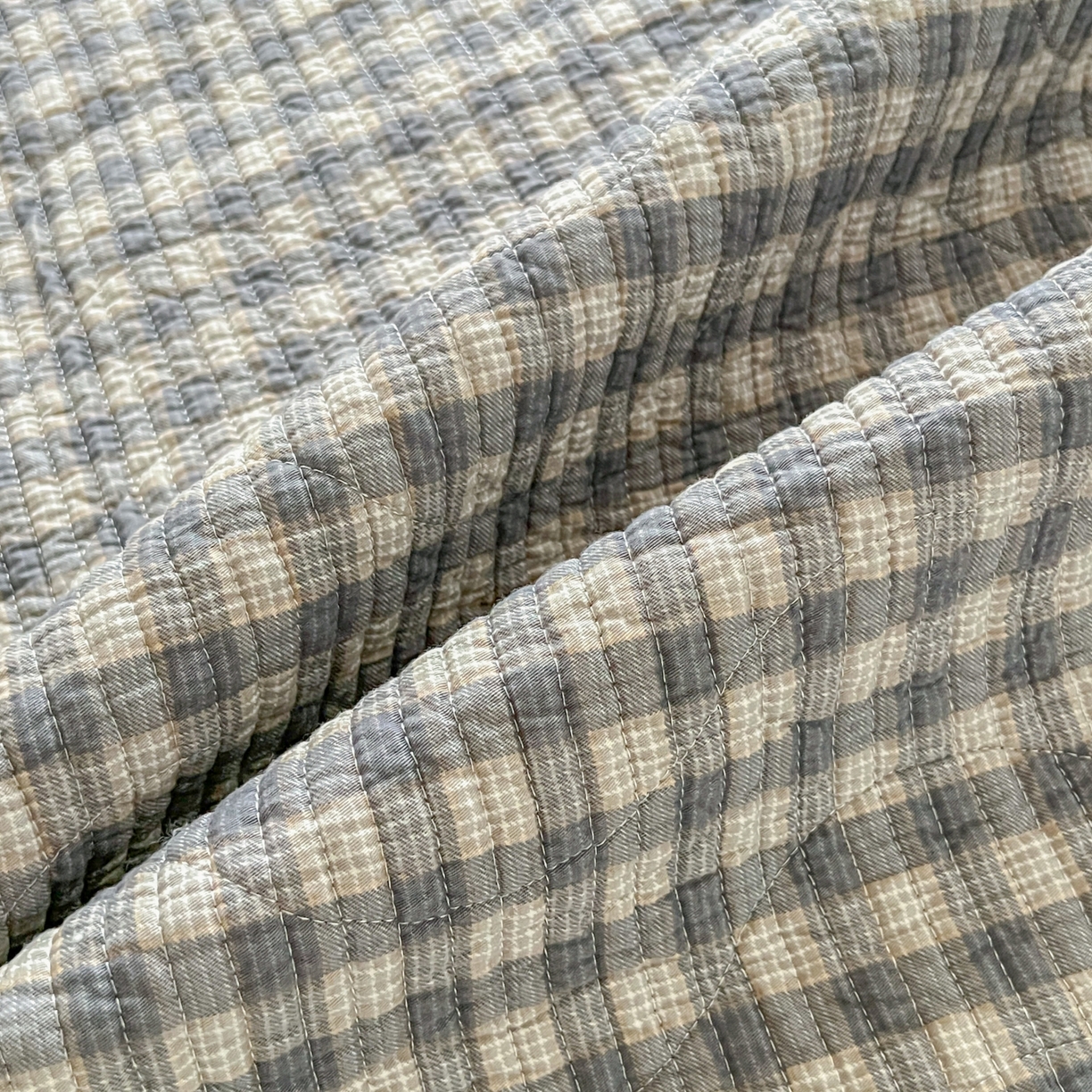 91家纺网 家纺一手货源 找家纺 沐纯家居 2025新款学生款双面纯棉棉花床盖三件套 时光漫调