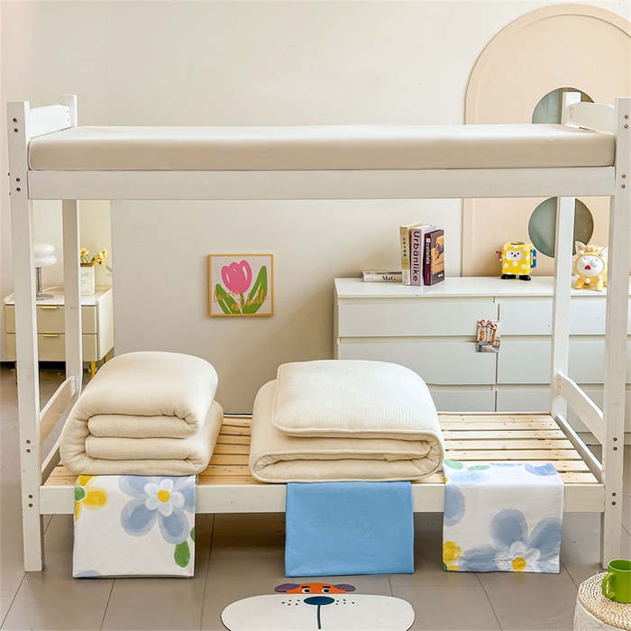 91家纺网 家纺一手货源 找家纺 西域种棉人·千百笠 2025新款全棉纯棉六件套大学生宿舍100%新疆棉花被子被褥一整套枕头床垫三件套 墨雨花朵