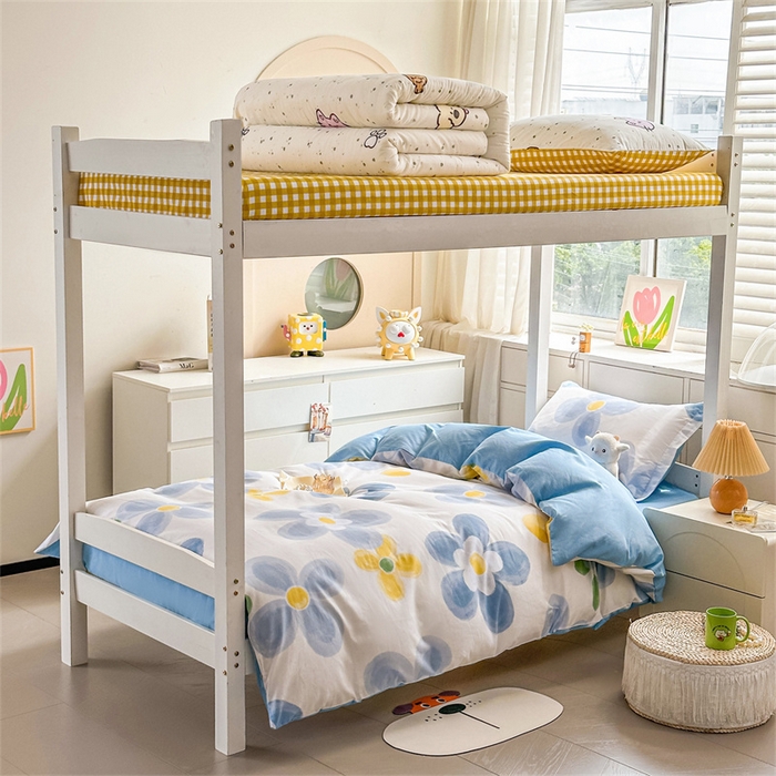 91家纺网 家纺一手货源 找家纺 西域种棉人·千百笠 2025新款全棉纯棉六件套大学生宿舍100%新疆棉花被子被褥一整套枕头床垫三件套 墨雨花朵