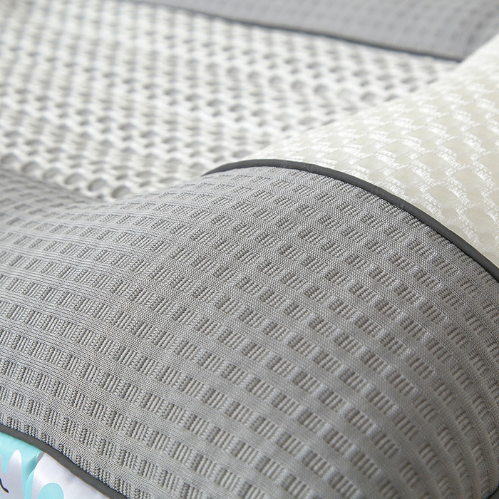 91家纺网 家纺一手货源 找家纺 蝶飞舞 2025新款凉豆豆枕头枕芯凉感丝决明子枕头枕芯 华夫格-灰色 48*74cm