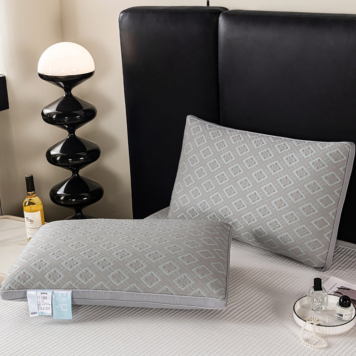 91家纺网 家纺一手货源 找家纺 （总）蝶飞舞 2025新款A类凉感丝黑曼巴风枕头枕芯