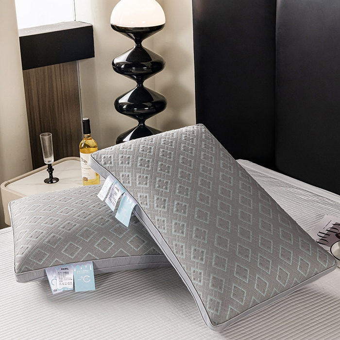 91家纺网 家纺一手货源 找家纺 （总）蝶飞舞 2025新款A类凉感丝黑曼巴风枕头枕芯