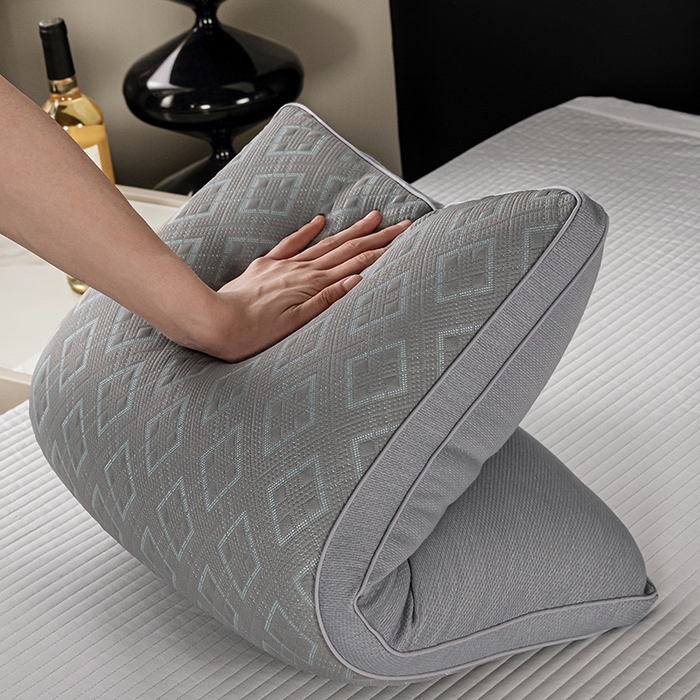 91家纺网 家纺一手货源 找家纺 （总）蝶飞舞 2025新款A类凉感丝黑曼巴风枕头枕芯