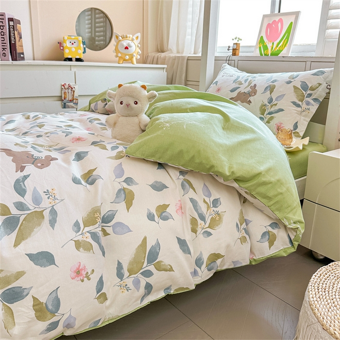 91家纺网 家纺一手货源 找家纺 西域种棉人·千百笠 2025新款全棉纯棉六件套大学生宿舍100%新疆棉花被子被褥一整套枕头床垫三件套 同伴小兔