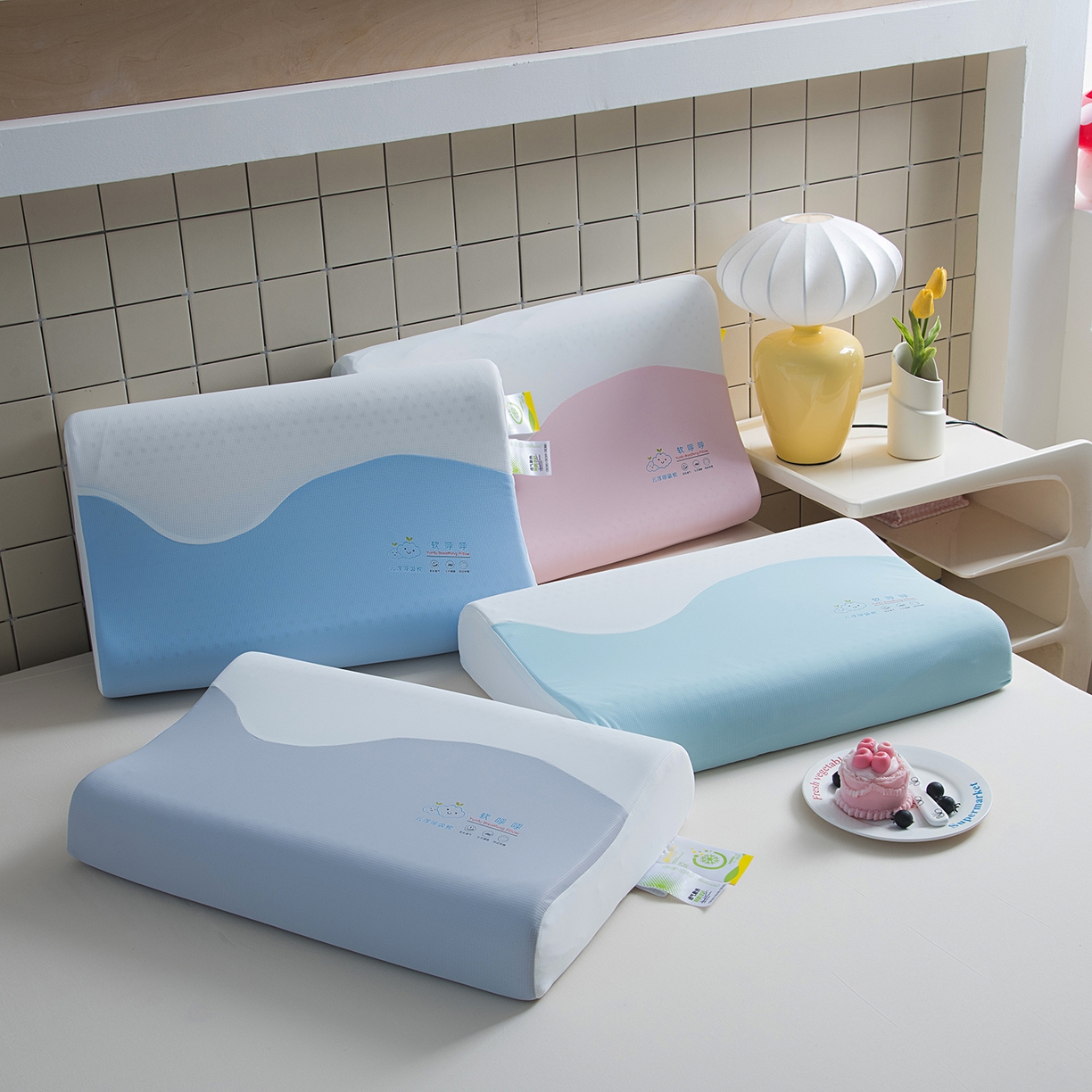 91家纺网 家纺一手货源 找家纺 （总）一粒麦子乳胶馆 2025新款天丝面料枕芯记忆棉枕芯