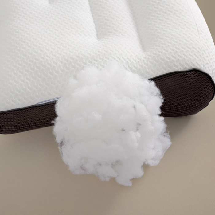 91家纺网 家纺一手货源 找家纺 （总）蝶飞舞 2025新款升级款4D立体针织棉枕芯反弓牵引枕分区护颈椎枕头