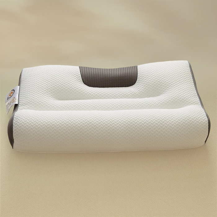 91家纺网 家纺一手货源 找家纺 （总）蝶飞舞 2025新款升级款4D立体针织棉枕芯反弓牵引枕分区护颈椎枕头