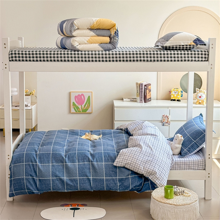 91家纺网 家纺一手货源 找家纺 西域种棉人·千百笠 2025新款全棉纯棉六件套大学生宿舍100%新疆棉花被子被褥一整套枕头床垫三件套 星空艾格