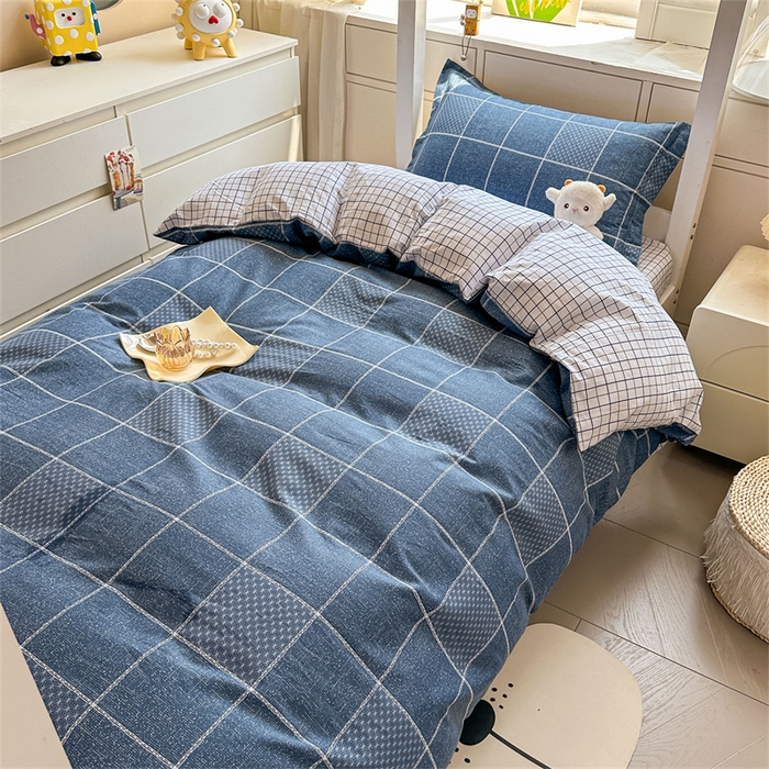 91家纺网 家纺一手货源 找家纺 西域种棉人·千百笠 2025新款全棉纯棉六件套大学生宿舍100%新疆棉花被子被褥一整套枕头床垫三件套 星空艾格