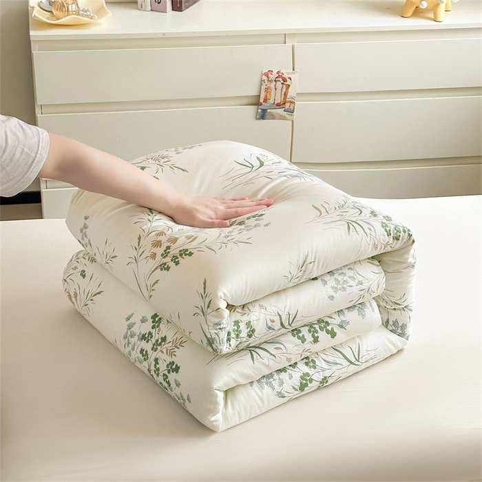 91家纺网 家纺一手货源 找家纺 西域种棉人·千百笠 2025新款全棉纯棉六件套大学生宿舍100%新疆棉花被子被褥一整套枕头床垫三件套 叶莱婉香