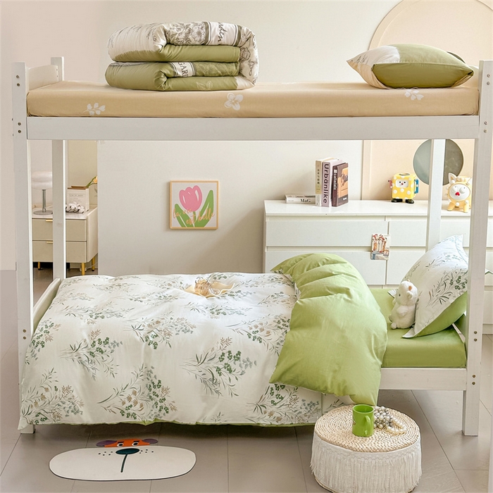 91家纺网 家纺一手货源 找家纺 西域种棉人·千百笠 2025新款全棉纯棉六件套大学生宿舍100%新疆棉花被子被褥一整套枕头床垫三件套 叶莱婉香