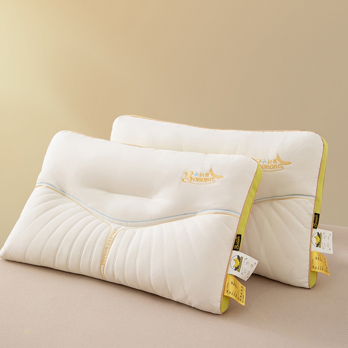 91家纺网 家纺一手货源 找家纺 蝶飞舞 2025年新款小奶蕉乳胶层枕头枕芯舒睡枕芯枕头 娇生惯养小奶蕉 小奶蕉-香芋黄 48*74cm/1000g