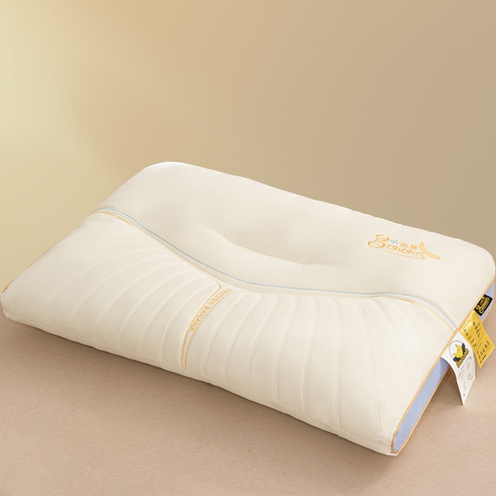 91家纺网 家纺一手货源 找家纺 蝶飞舞 2025年新款小奶蕉乳胶层枕头枕芯舒睡枕芯枕头 娇生惯养小奶蕉 小奶蕉-泡泡蓝 48*74cm/1000g