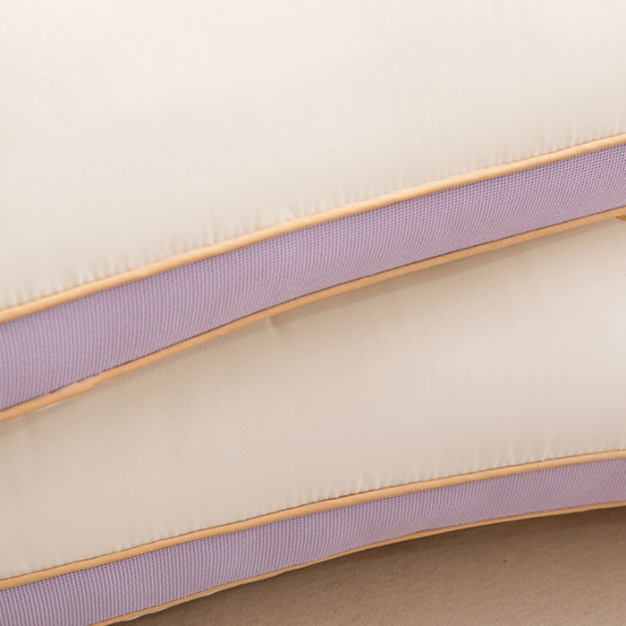 91家纺网 家纺一手货源 找家纺 蝶飞舞 2025年新款小奶蕉乳胶层枕头枕芯舒睡枕芯枕头 娇生惯养小奶蕉 小奶蕉-香蕉紫 48*74/900g