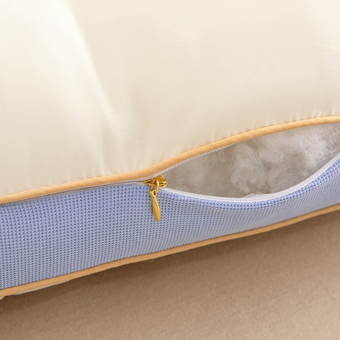 91家纺网 家纺一手货源 找家纺 蝶飞舞 2025年新款小奶蕉乳胶层枕头枕芯舒睡枕芯枕头 娇生惯养小奶蕉 小奶蕉-泡泡蓝 48*74/900g