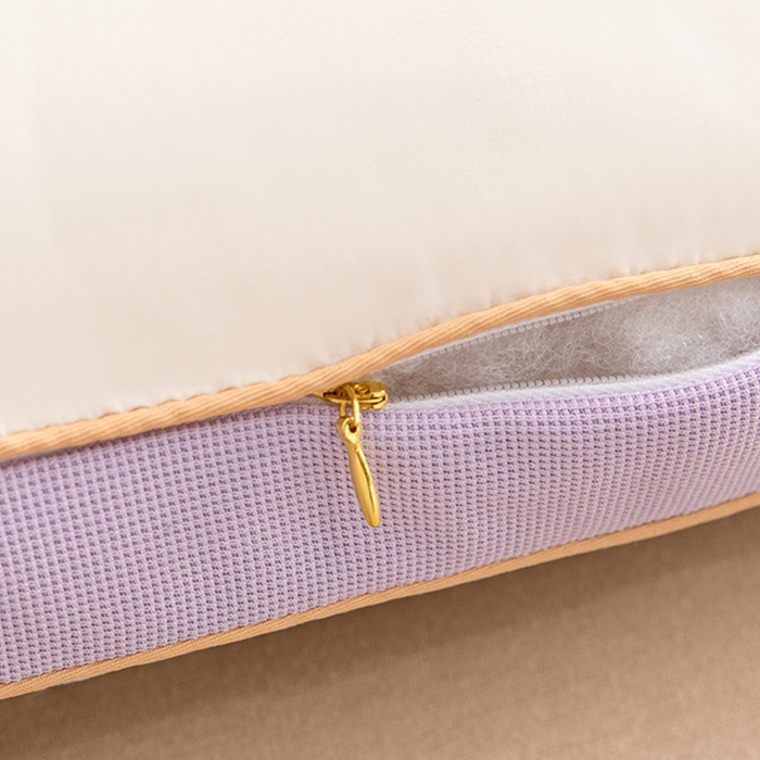 91家纺网 家纺一手货源 找家纺 蝶飞舞 2025年新款小奶蕉乳胶层枕头枕芯舒睡枕芯枕头 娇生惯养小奶蕉 小奶蕉-香蕉紫 48*74/900g