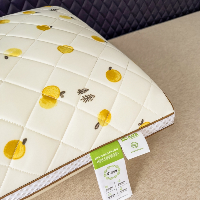 91家纺网 家纺一手货源 找家纺 蝶飞舞 2025新款小清新乳胶冰丝枕头枕芯清凉舒爽枕立体冰丝乳胶枕靓黄 靓黄/900g 48*74cm