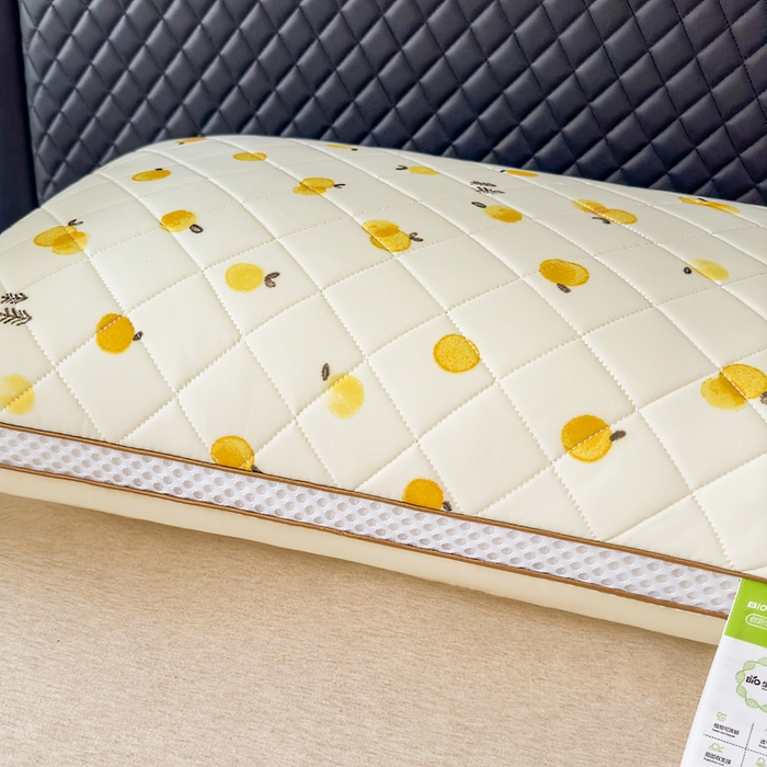 91家纺网 家纺一手货源 找家纺 蝶飞舞 2025新款小清新乳胶冰丝枕头枕芯清凉舒爽枕立体冰丝乳胶枕靓黄 靓黄/1000g 48*74cm