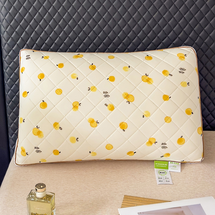 91家纺网 家纺一手货源 找家纺 （总）蝶飞舞 2025新款小清新乳胶冰丝枕头枕芯清凉舒爽枕立体冰丝乳胶枕靓黄