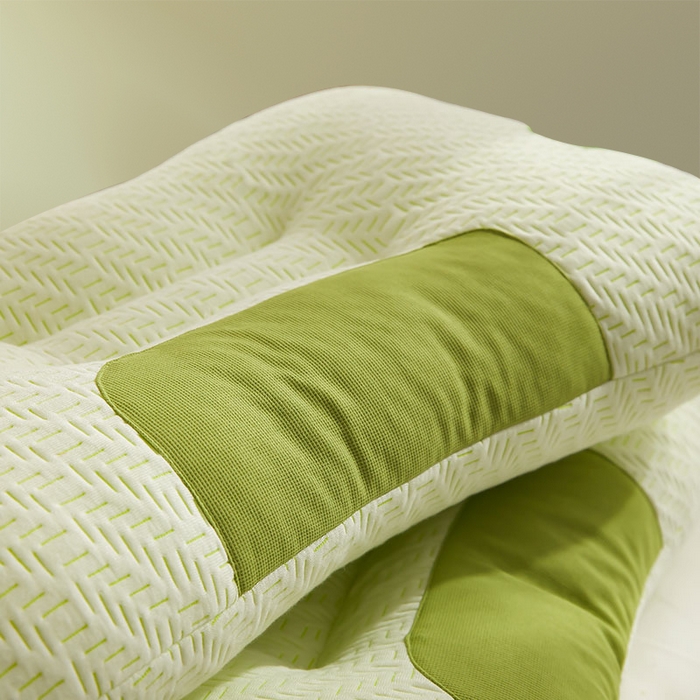 91家纺网 家纺一手货源 找家纺 （总）蝶飞舞 2025新款针织棉竹炭抑菌护颈枕牵引枕枕头枕芯