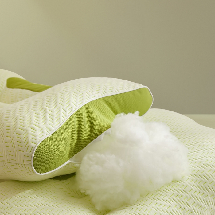 91家纺网 家纺一手货源 找家纺 （总）蝶飞舞 2025新款针织棉竹炭抑菌护颈枕牵引枕枕头枕芯