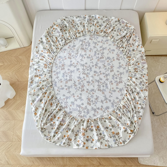 91家纺网 家纺一手货源 找家纺 小叮当家纺仓储工厂店 （爆款花型 长期款 不断货）2025年新款条纹卡通花卉纯棉全棉床笠三件套 花千骨