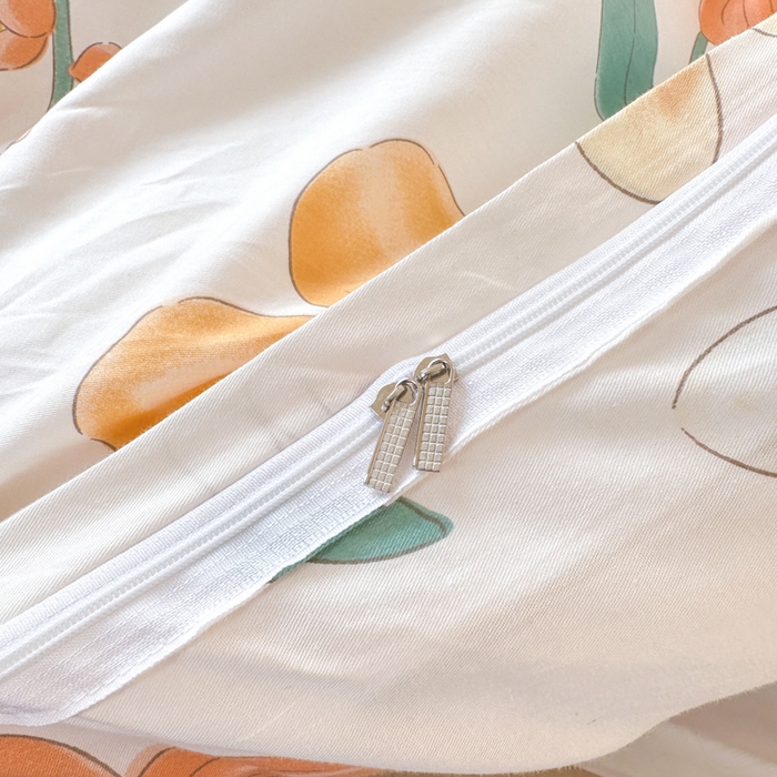 91家纺网 家纺一手货源 找家纺 小叮当家纺仓储工厂店 （爆款花型 长期款 不断货）2025年新款小清新印花条纹卡通花卉纯棉全棉单品系列--单被套 芙蓉出水AA