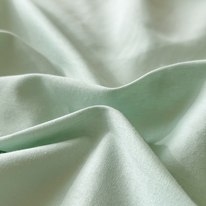 91家纺网 家纺一手货源 找家纺 暖芯优选 2025新款40S13376纯色全棉水洗棉单品系列床笠单件-单床笠 浅绿