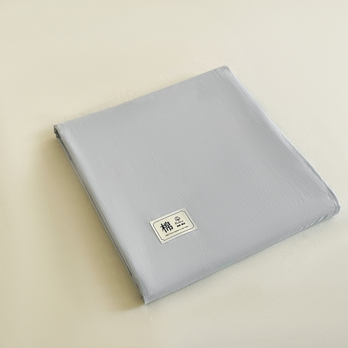 91家纺网 家纺一手货源 找家纺 暖芯优选 2025新款40S13376纯色全棉水洗棉单品系列床单单件-单床单 浅灰