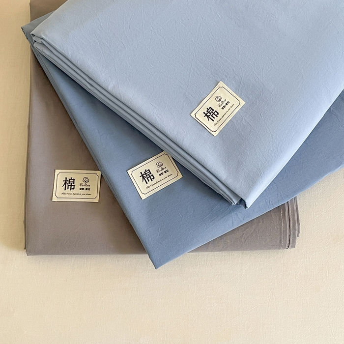 91家纺网 家纺一手货源 找家纺 暖芯优选 2025新款40S13376纯色全棉水洗棉单品系列床单单件-单床单 组合图仅供展示