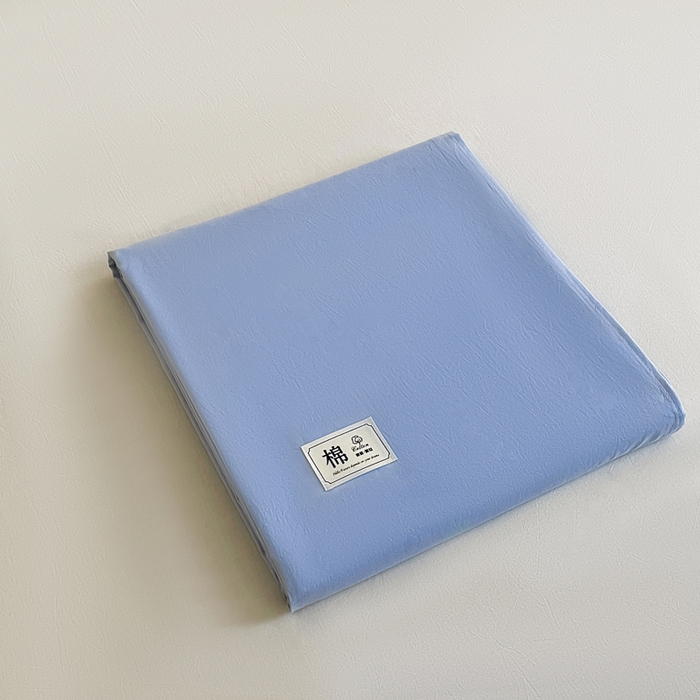 91家纺网 家纺一手货源 找家纺 暖芯优选 2025新款40S13376纯色全棉水洗棉单品系列床单单件-单床单 天蓝