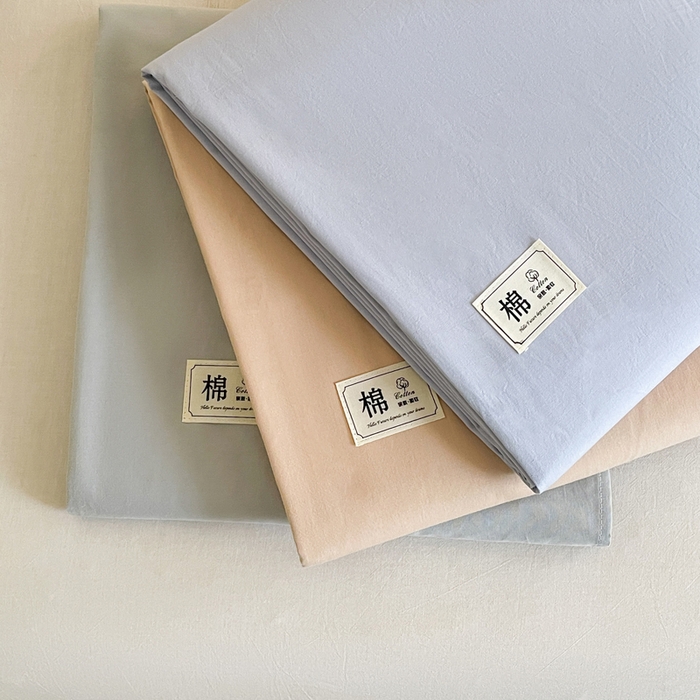 91家纺网 家纺一手货源 找家纺 （总）暖芯优选 2025新款40S13376纯色全棉水洗棉单品系列床单单件-单床单