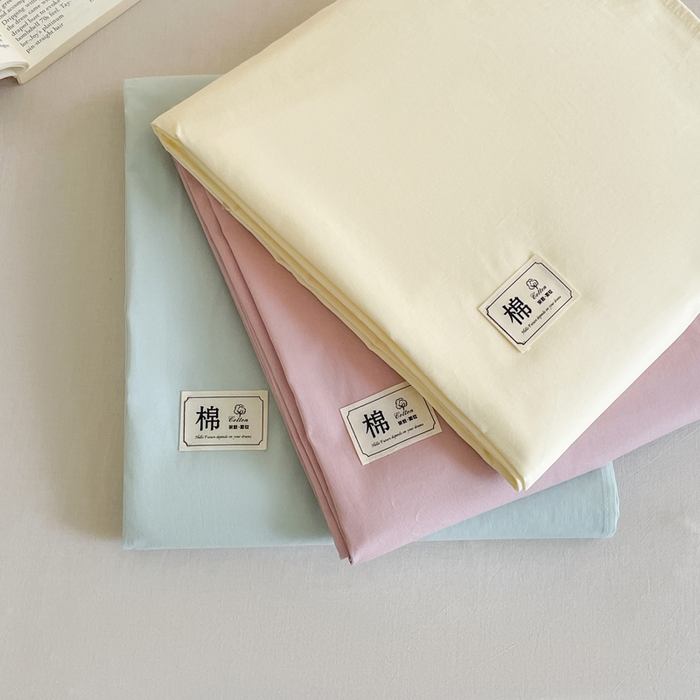 91家纺网 家纺一手货源 找家纺 暖芯优选 2025新款40S13376纯色全棉水洗棉单品系列床单单件-单床单 组合图仅供展示