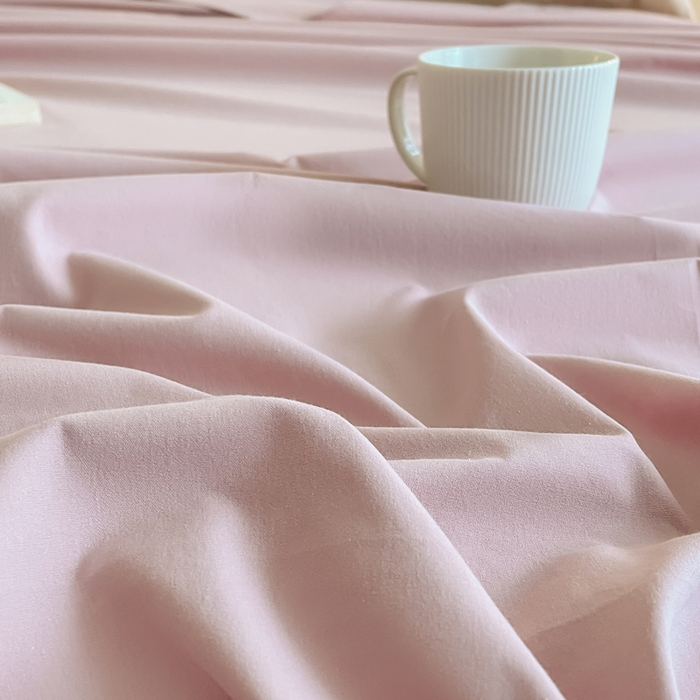 91家纺网 家纺一手货源 找家纺 暖芯优选 2025新款40S13376纯色全棉水洗棉单品系列床单单件-单床单 豆沙