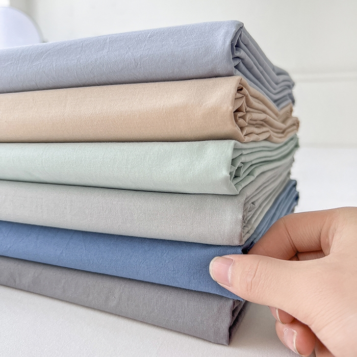 91家纺网 家纺一手货源 找家纺 （总）暖芯优选 2025新款40S13376纯色全棉水洗棉单品系列床单单件-单床单